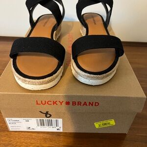 Lucky Brand Black Espadrille Sandals